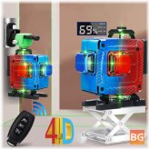 4D Colorful Laser Level for Measurement of Horizontal and Vertical Axis