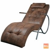 Suede-look Chaise Longue