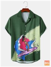 Surfing Girls Shirts with Cuff Links