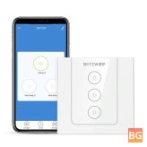 TUYA Smart Wi-Fi Wall Switch with Remote Control and Voice Control, 3 Way APP, Alexa and Google Assistant