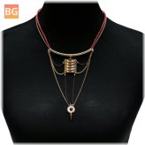 Women's Chain Environmental Plating Necklace with Beads