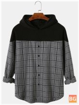 Casual Hoodie for Men - Patchwork
