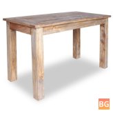 Table with Wood Base and Solid Top