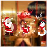 Christmas Wall Stickers with Santa Claus Window Glass