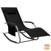 Sun Lounger - Black and Gray