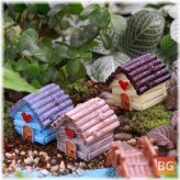 Resin Mini House Garden Decor