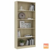 31.5"x9.4"x68.9" Book Cabinet - Sonoma Oak