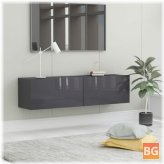 TV Cabinet - High Gloss Gray 47.2