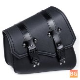 Saddlebags for Motorcycles - 3 Quick Release buckles with black PU leather