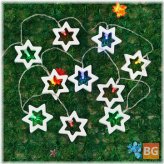 1.8W 10LED Wooden Star Shape Fairy String Light - for Christmas Party Decor