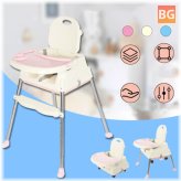 3 in 1 Baby High Chair Table - Convertible Play Seat, Booster Table, Toddler Feeding Tray Wheel