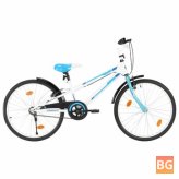 24 Inch Kids Bike with Blue and White