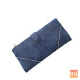 Leather Zip Clutch for Women