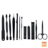 Manicure Tools - 12PCS Set of Stainless Steel Cuticle Clippers