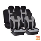 9-Piece Washable Car Seat Cover Set - Grey/Black