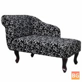 Chaise longue fabric black and green