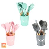 Silicone Cooking Utensil Set - Non-Stick Scratch Resistant