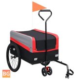 XXL 2-in-1 Bike Trailer Trolley - Red, Gray, and Black