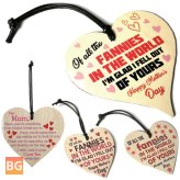 Wooden Heart plaque Funny Mothers Day gifts for Daughter Son Decorations