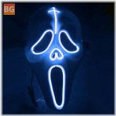LED Halloween Ghost Face Fluorescent Dance Party EL Mask