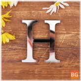 1 Piece English Letters Wall Stickers - DIY Decorative Decal Home Decoration Acrylic Mirror