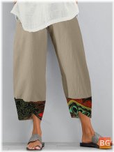 Pants with a Patchwork Design - Women's