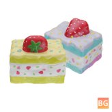 Kiibru Strawberry Mousse Cake Squishy 8.5*10*8CM Licensed Slow Rising With Packaging Collection Gift