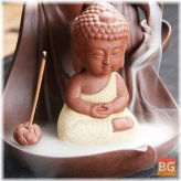 Lotus Backflow Ceramic Cone Buddhist Incense Burner Holder - Decorations