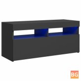 TV Cabinet with LED Lights - Gray 35.4