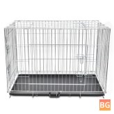 Collapsible Metal Dog Crate for Dogs