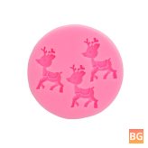 Christmas Deer Decorating Fondant Mold - Animal Shape Baking Tools