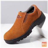 Cowhide Suede Breathable Soft Sole Work Safety Casual Shoes