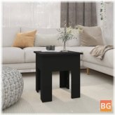 Black Table with Engineered Wood