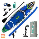 FunWater Inflatable Stand Up Paddle Board - Max Load 150kg - Surfboard with Inflatable Paddle Board Accessories - Adjustable paddle pump and surfboard travel bag