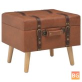 Storage stool for artificial leather