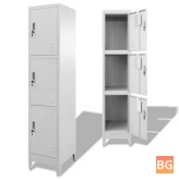 Locker Cabinet with 3 compartments 17.7
