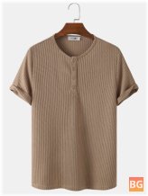 Short Sleeve T-Shirt with Waffle Pattern