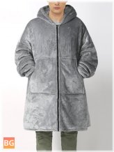 Zipper Hoodie with Warm Color - Oversized Home Robes