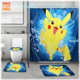 Waterproof Shower Curtain with Mat - Set of 2