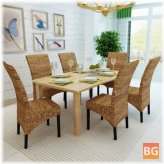 Dining Room Chairs 6 Pieces - Acacia & Solid Mango Wood