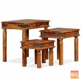 Sheesham Wood nesting table set