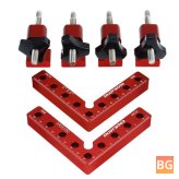 Woodworking Tool with Right Angle Clamping and Square - 6 Pieces