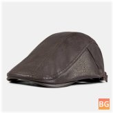 Octagonal Men's Hat withPU Leather Thickenings