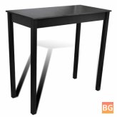 Table with Black Top and Black Legs