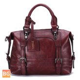 Women's Artificial Leather Crossbody Bag with Capacity of Large