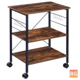 3-Tier Kitchen Storage Shelves for Living Room - Utility Cart