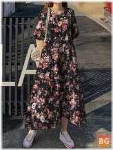Flower Pocket Maxi Dress