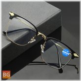 Metal Frame Business HD Reading Glasses with Blue Light Filter