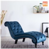 Velvet Blue Chaise