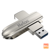 Netac U389 Thumb Drive - 128GB, 360° Rotatable, Solid State U Disk - 150MB/s Pendrive